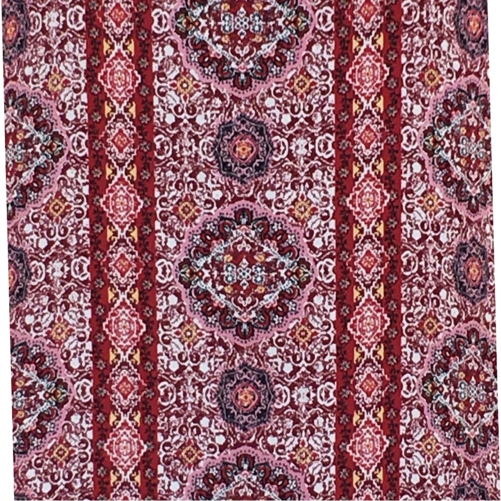Pink Republic Summer Burgundy Pattern Open Back Shift Mini Dress size Medium - Picture 10 of 11